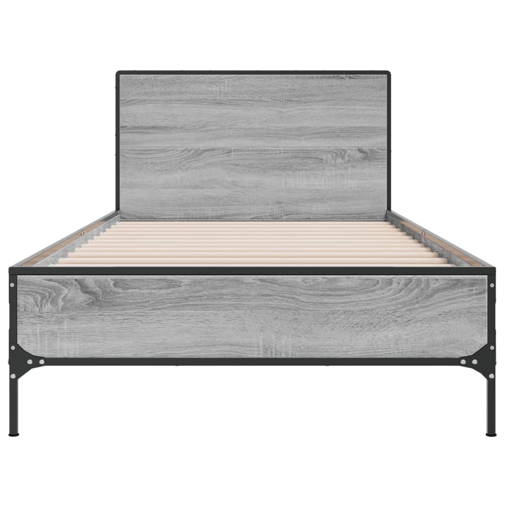 Cadre de lit sans matelas sonoma gris 100x200 cm - XIOS