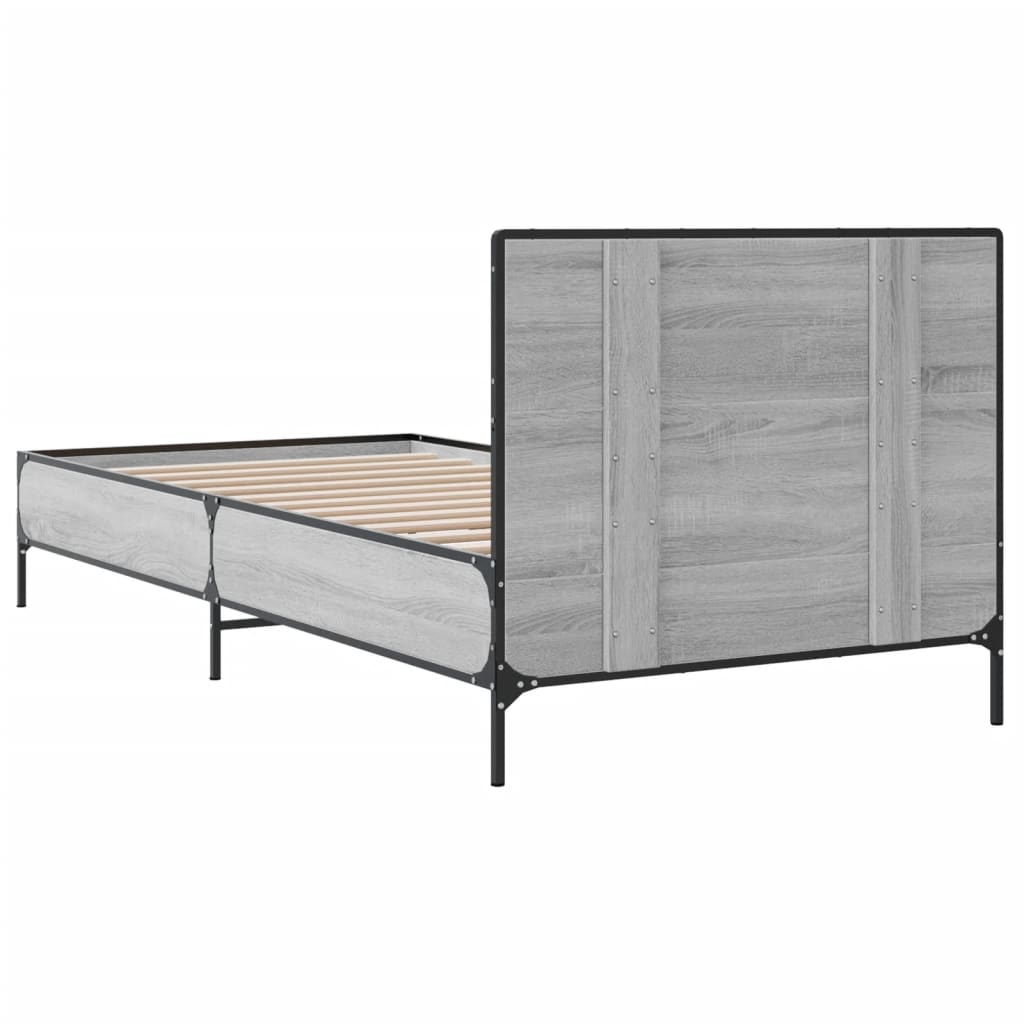 Cadre de lit sans matelas sonoma gris 100x200 cm - XIOS