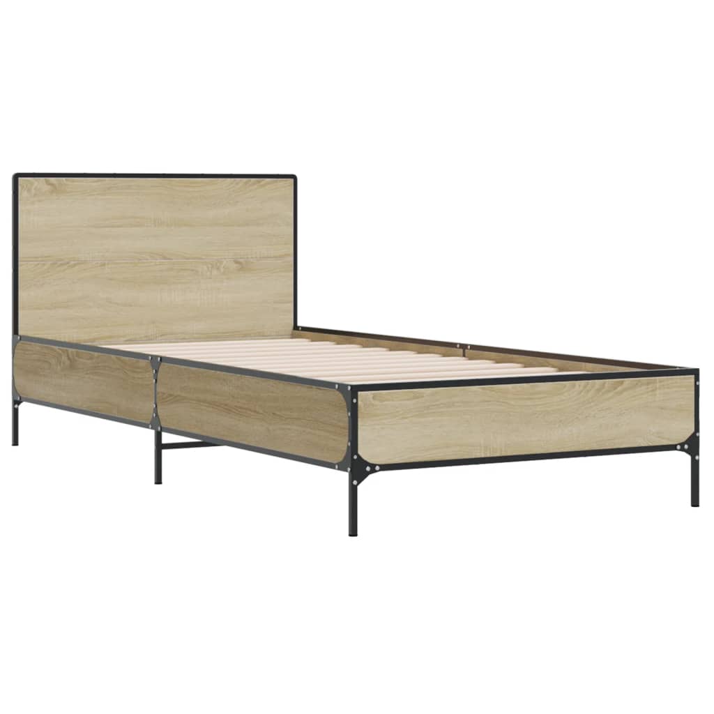 Cadre de lit sans matelas chêne sonoma 75x190 cm - XIOS