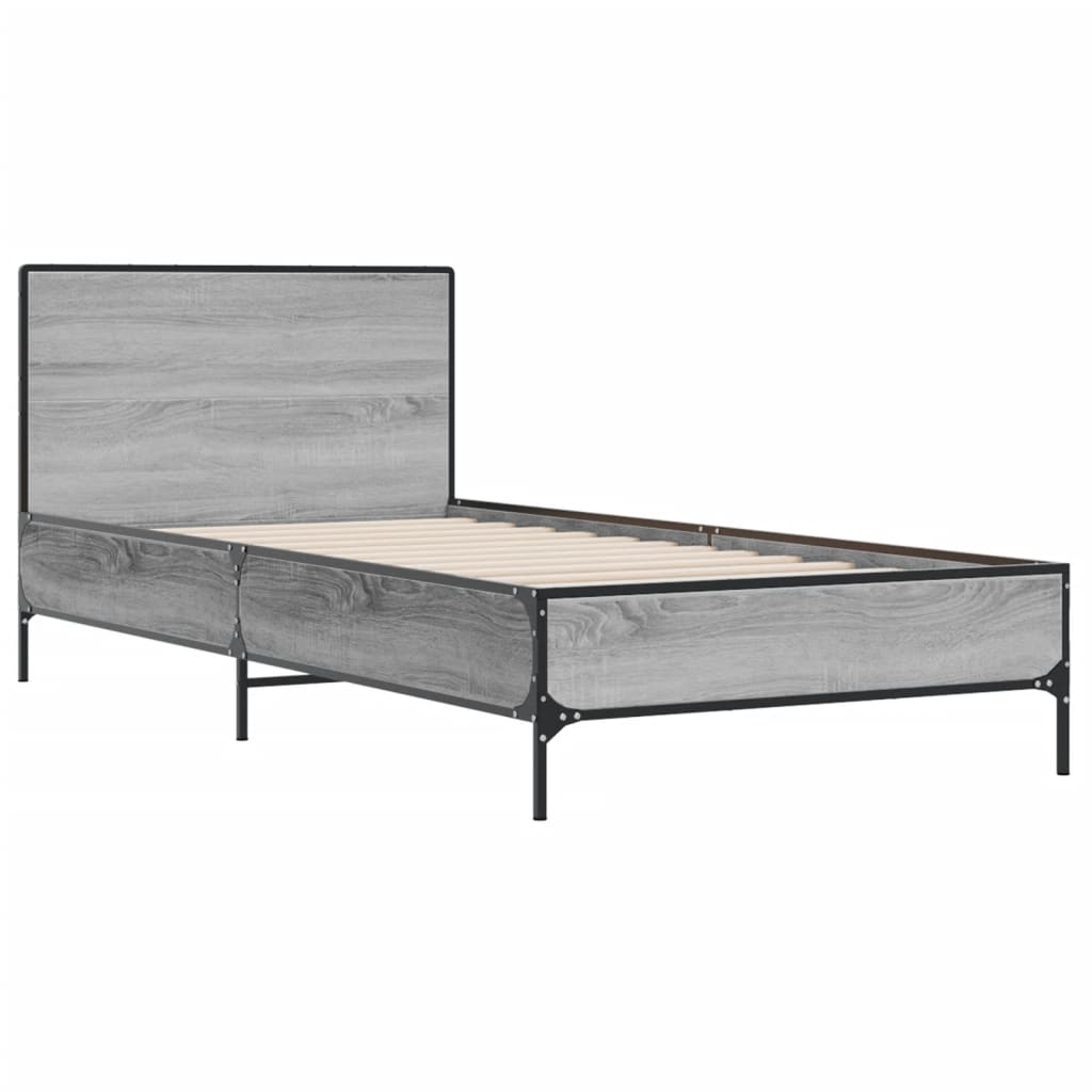 Cadre de lit sans matelas sonoma gris 75x190 cm - XIOS