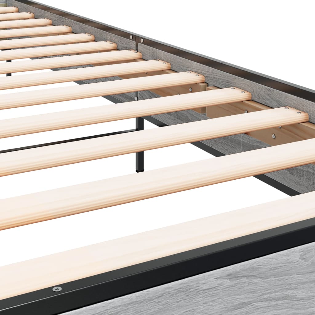 Cadre de lit sans matelas sonoma gris 75x190 cm - XIOS