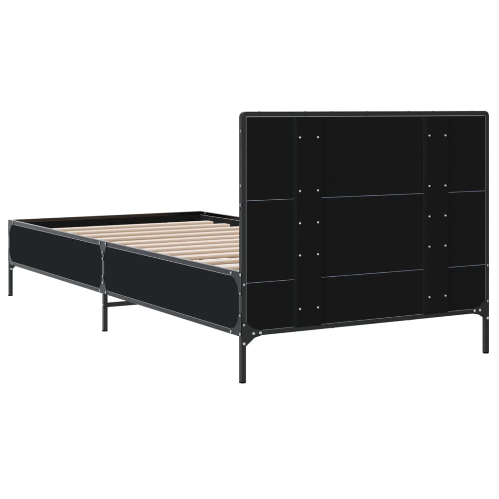 Cadre de lit sans matelas noir 90x190 cm - XIOS