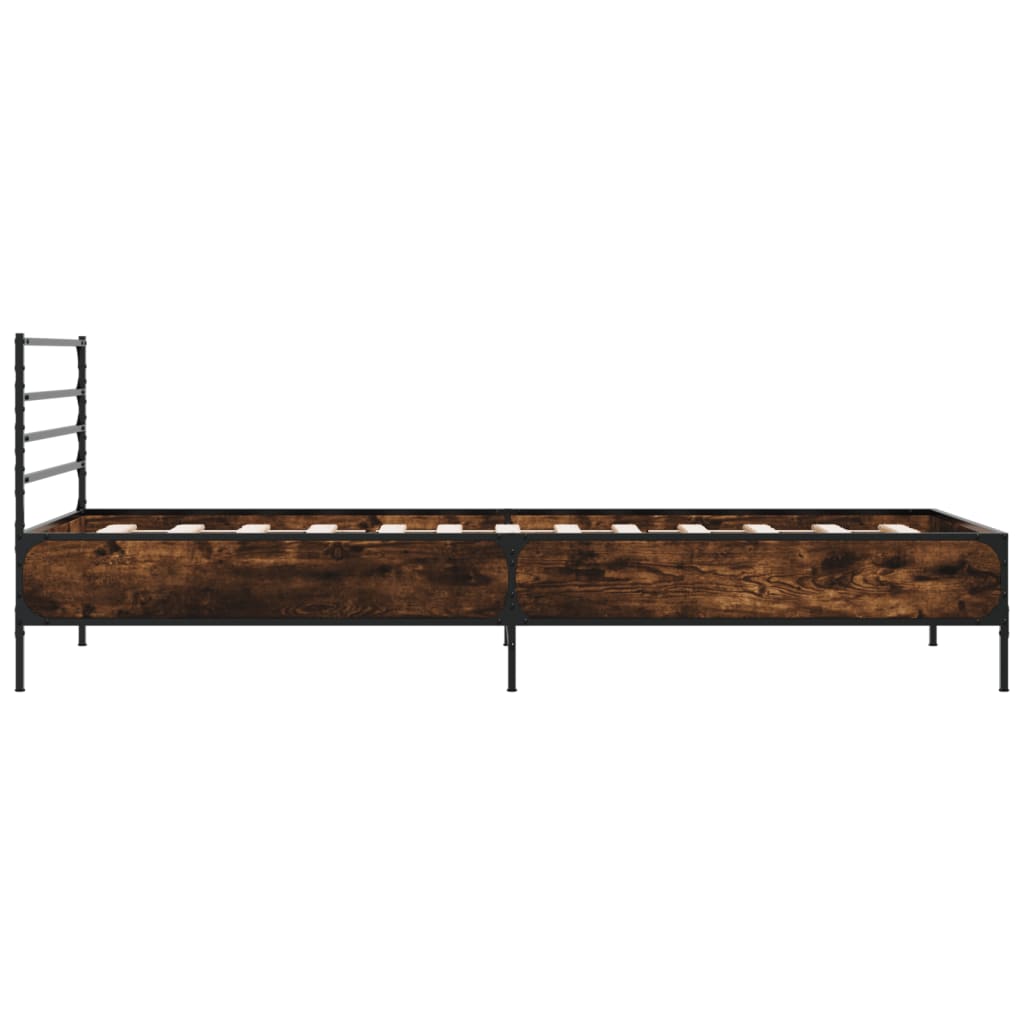 Cadre de lit sans matelas chêne fumé 90x200 cm - XIOS