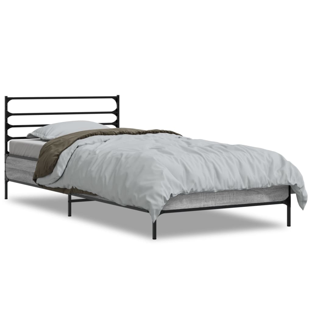 Cadre de lit sans matelas sonoma gris 90x200 cm - XIOS