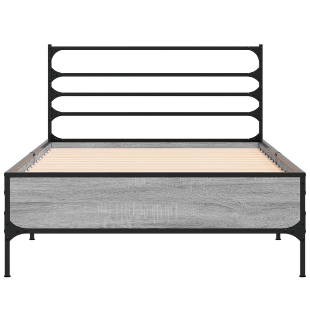 Cadre de lit sans matelas sonoma gris 90x200 cm - XIOS