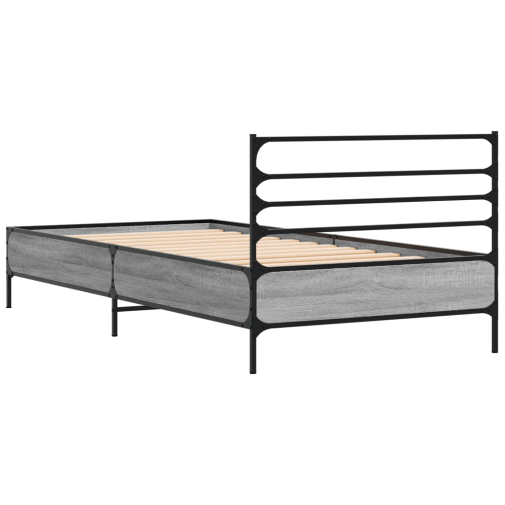 Cadre de lit sans matelas sonoma gris 90x200 cm - XIOS