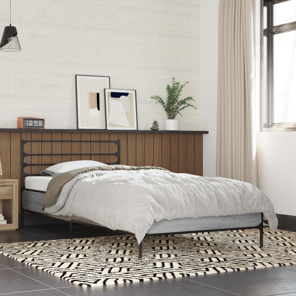 Cadre de lit sans matelas sonoma gris 90x200 cm - XIOS