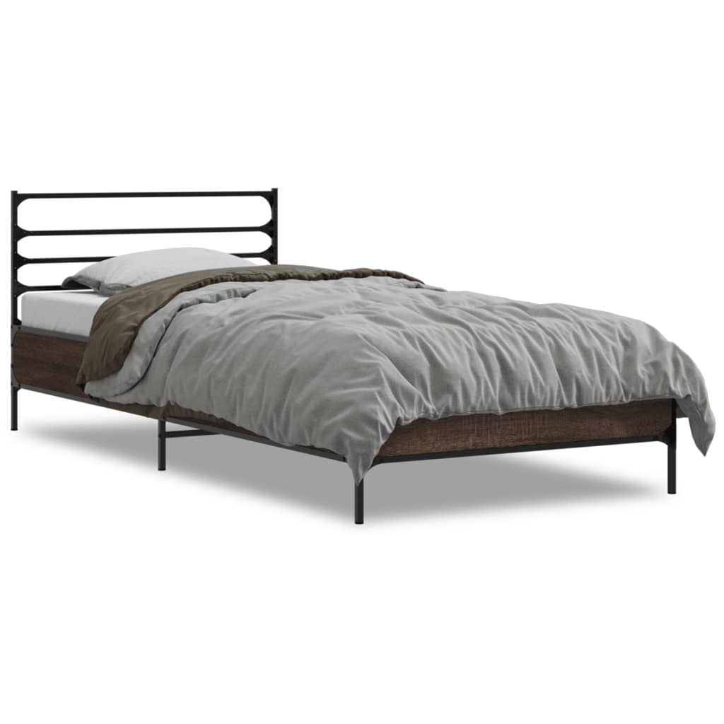 Cadre de lit sans matelas chêne marron 90x200 cm - XIOS
