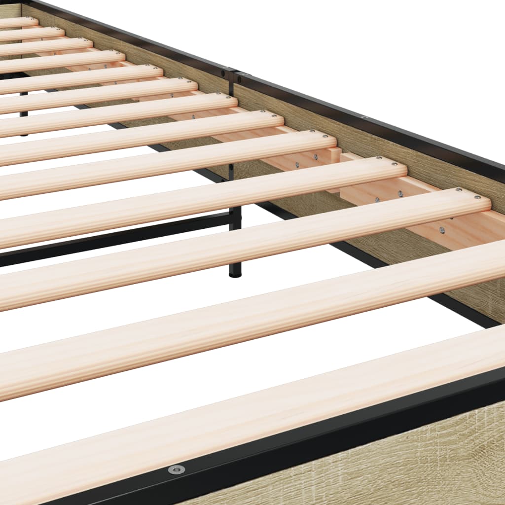Cadre de lit sans matelas chêne sonoma 100x200 cm - XIOS