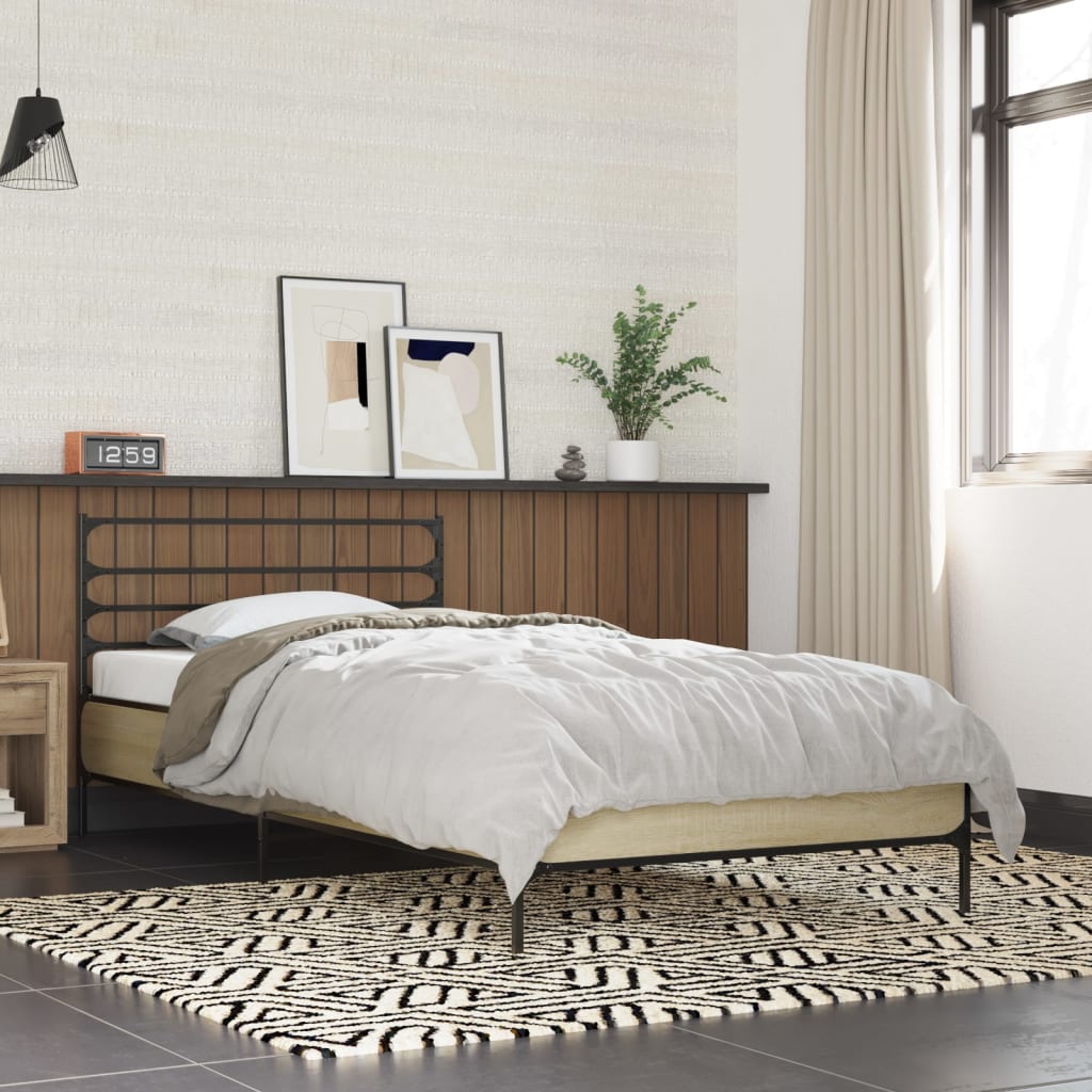 Cadre de lit sans matelas chêne sonoma 100x200 cm - XIOS