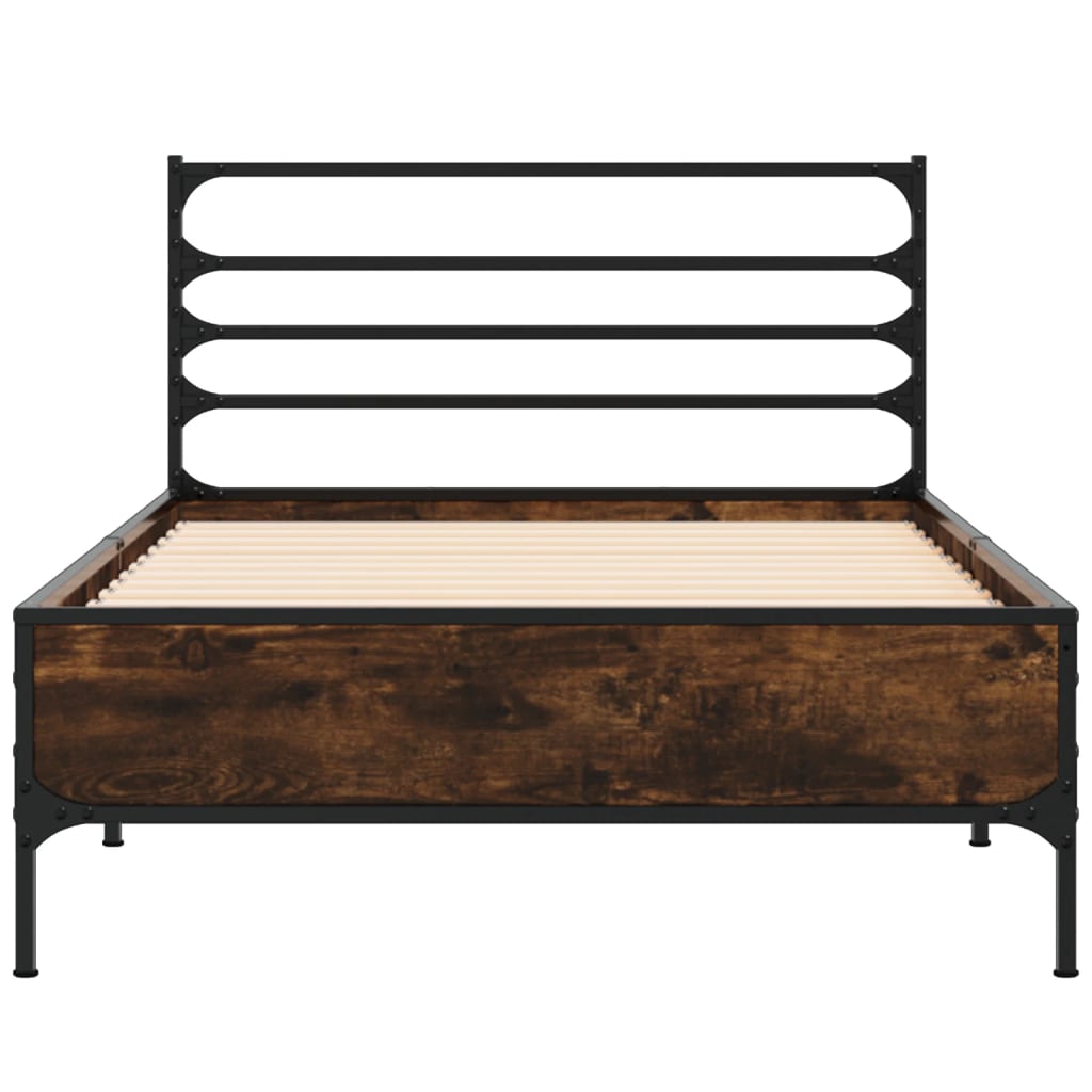 Cadre de lit sans matelas chêne fumé 100x200 cm - XIOS
