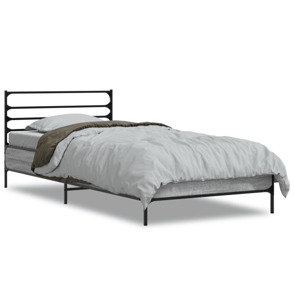 Cadre de lit sans matelas sonoma gris 100x200 cm - XIOS