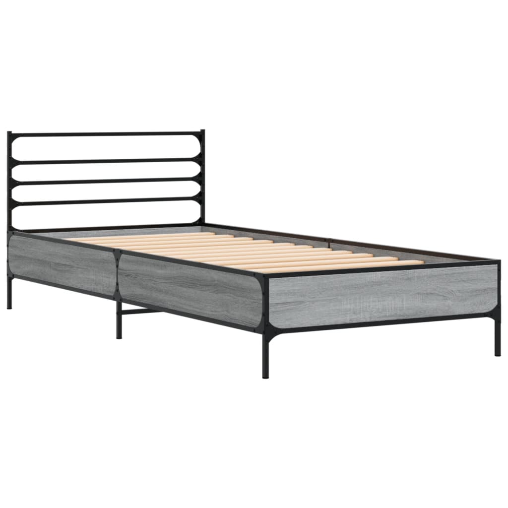 Cadre de lit sans matelas sonoma gris 100x200 cm - XIOS