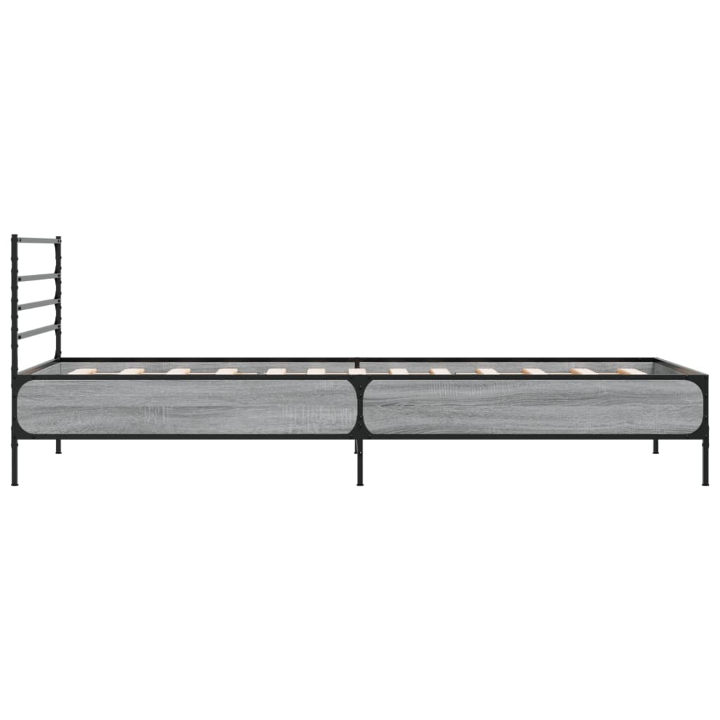 Cadre de lit sans matelas sonoma gris 100x200 cm - XIOS