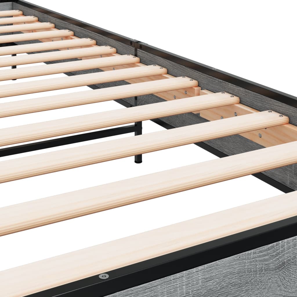 Cadre de lit sans matelas sonoma gris 100x200 cm - XIOS