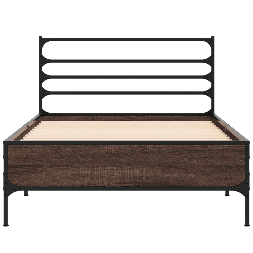 Cadre de lit sans matelas chêne marron 100x200 cm - XIOS