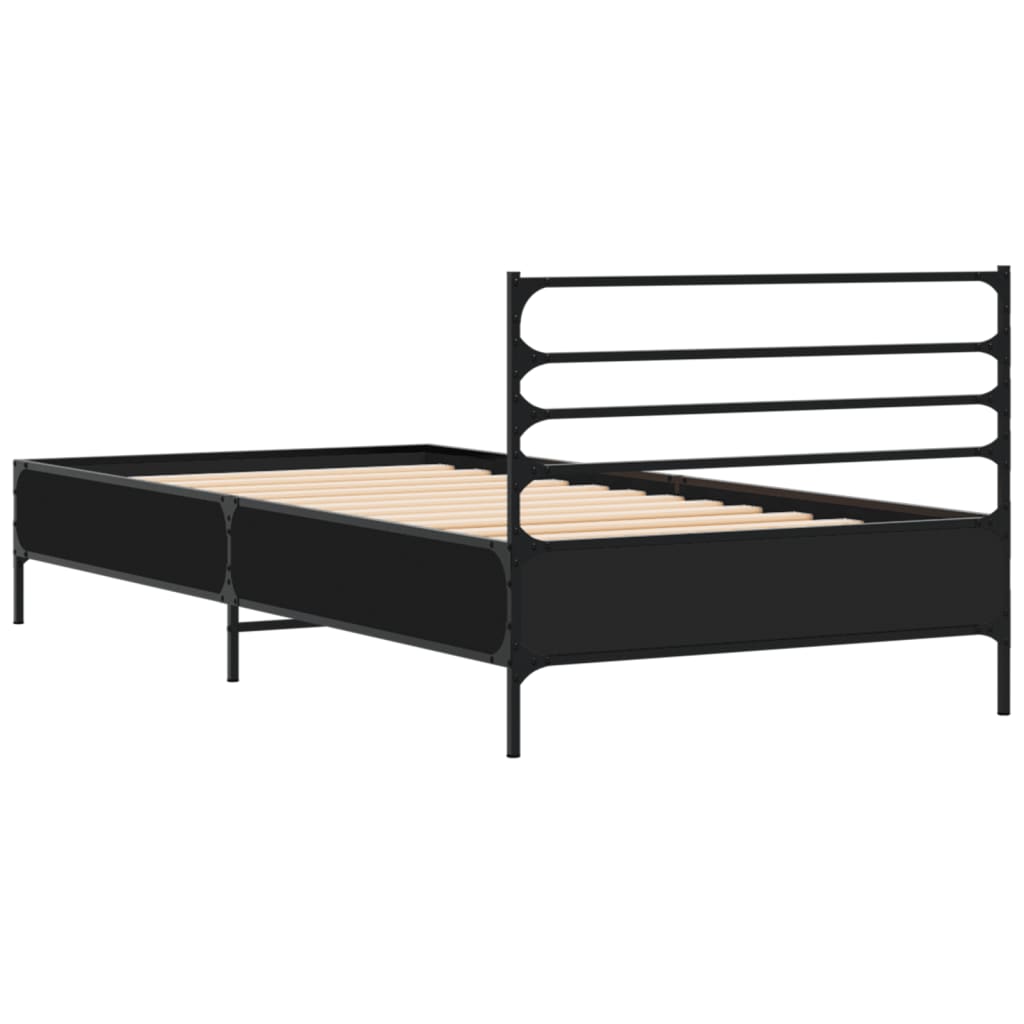 Cadre de lit sans matelas noir 90x190 cm - XIOS