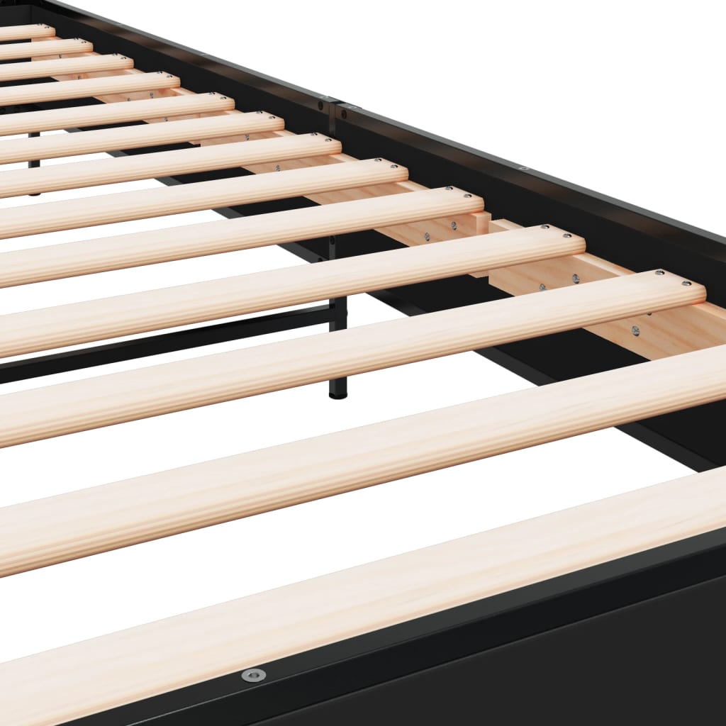 Cadre de lit sans matelas noir 90x190 cm - XIOS