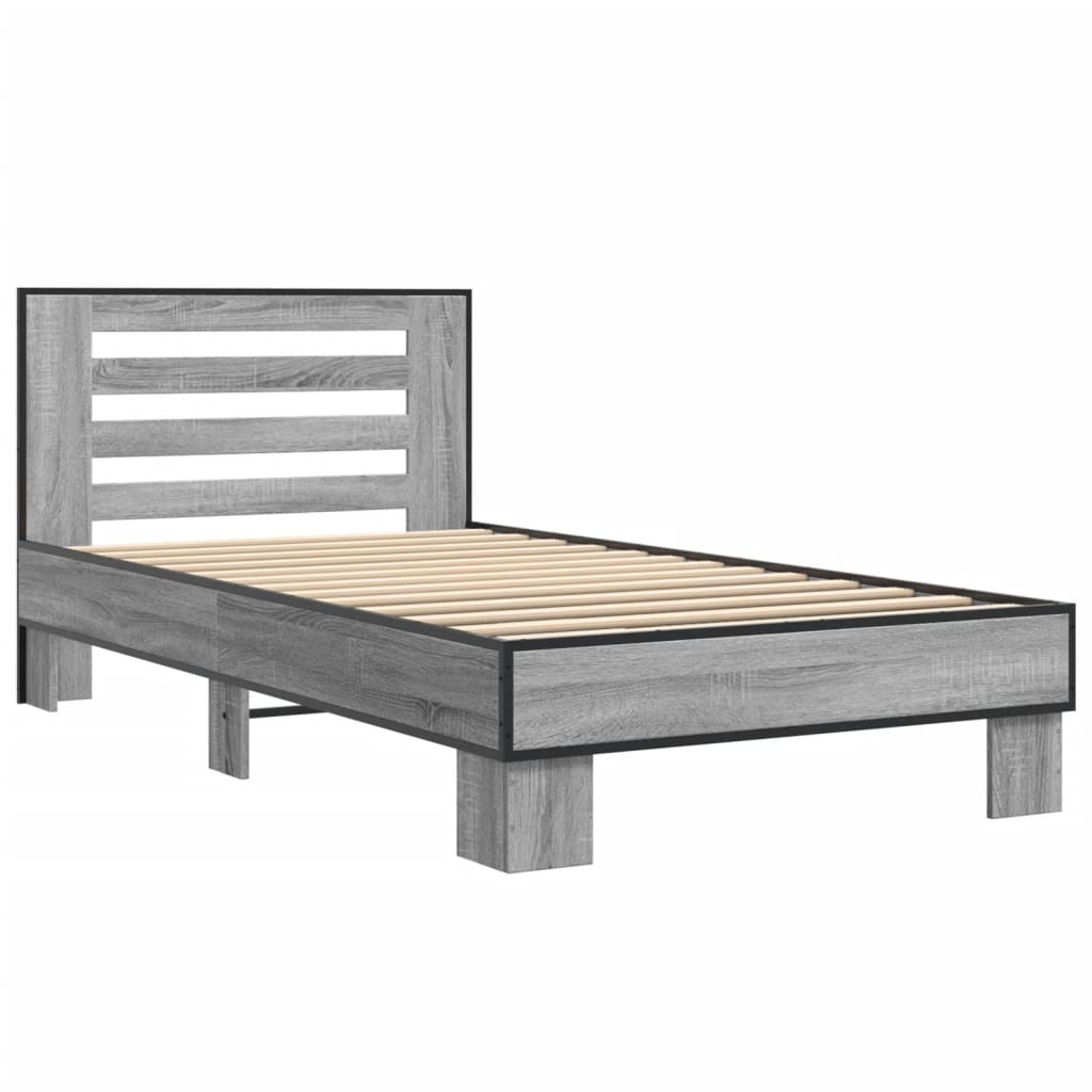 Cadre de lit sans matelas sonoma gris 100x200 cm - XIOS