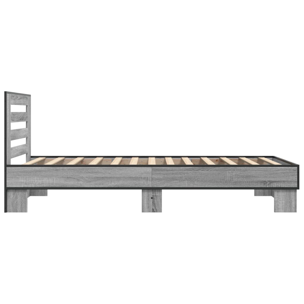 Cadre de lit sans matelas sonoma gris 100x200 cm - XIOS