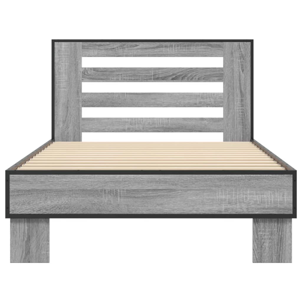 Cadre de lit sans matelas sonoma gris 75x190 cm - XIOS