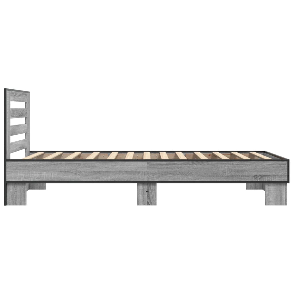 Cadre de lit sans matelas sonoma gris 75x190 cm - XIOS