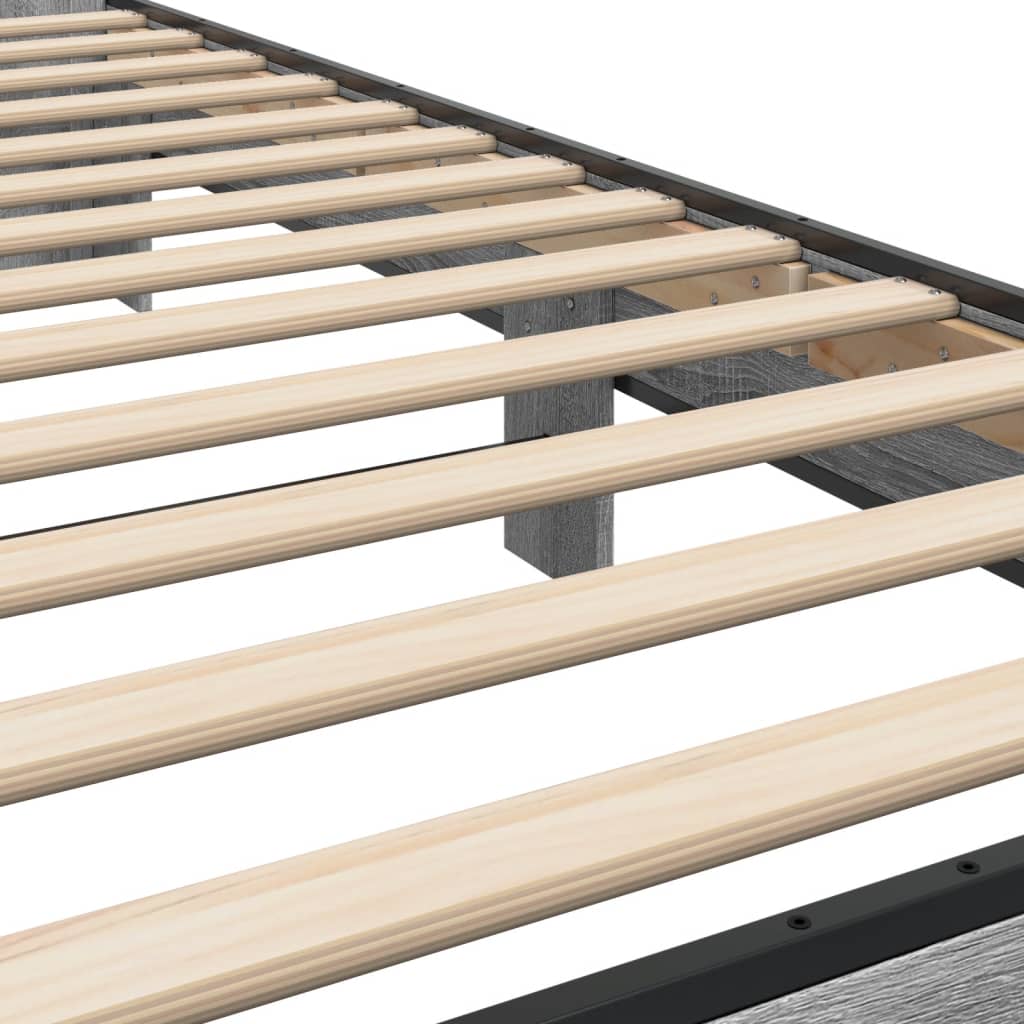 Cadre de lit sans matelas sonoma gris 75x190 cm - XIOS