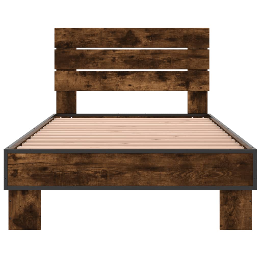 Cadre de lit sans matelas chêne fumé 100x200 cm - XIOS