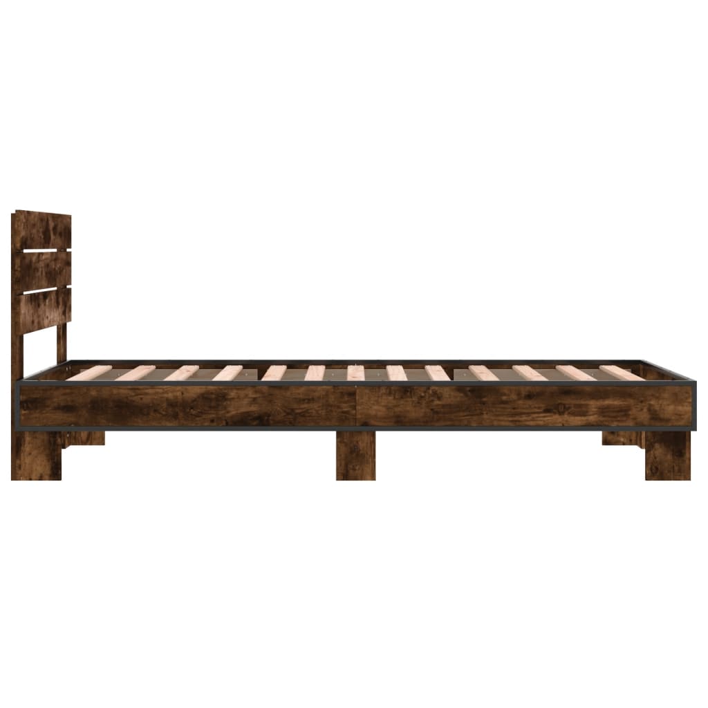 Cadre de lit sans matelas chêne fumé 100x200 cm - XIOS