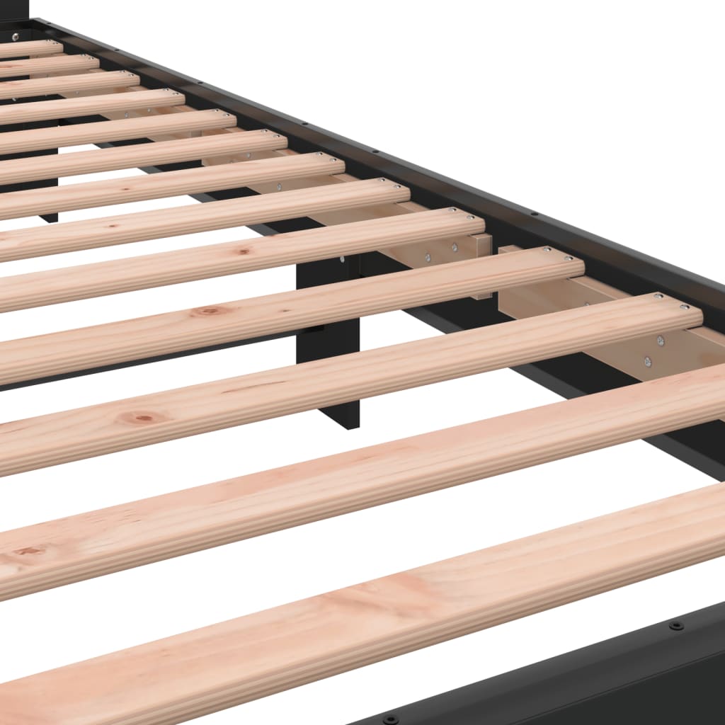 Cadre de lit sans matelas noir 90x200 cm - XIOS