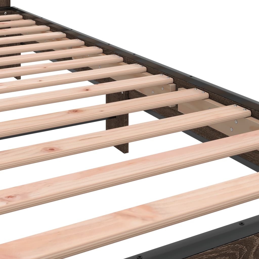 Cadre de lit sans matelas chêne marron 90x200 cm - XIOS