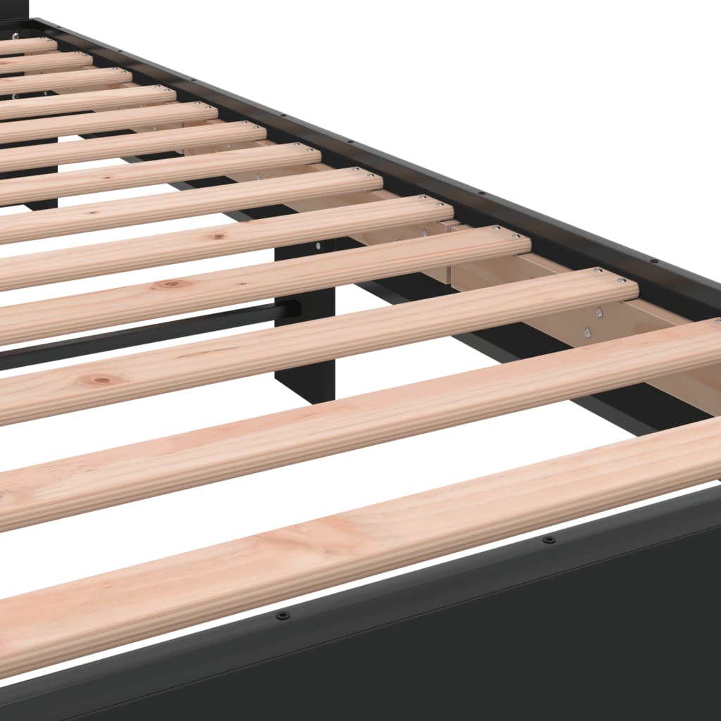 Cadre de lit sans matelas noir 75x190 cm - XIOS