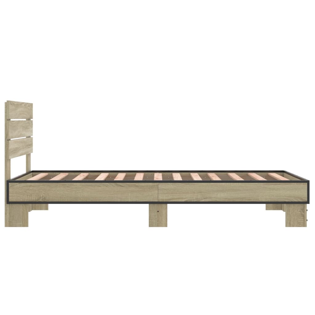 Cadre de lit sans matelas chêne sonoma 75x190 cm - XIOS