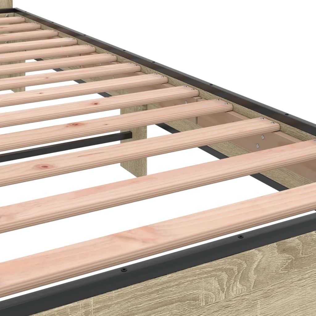 Cadre de lit sans matelas chêne sonoma 75x190 cm - XIOS