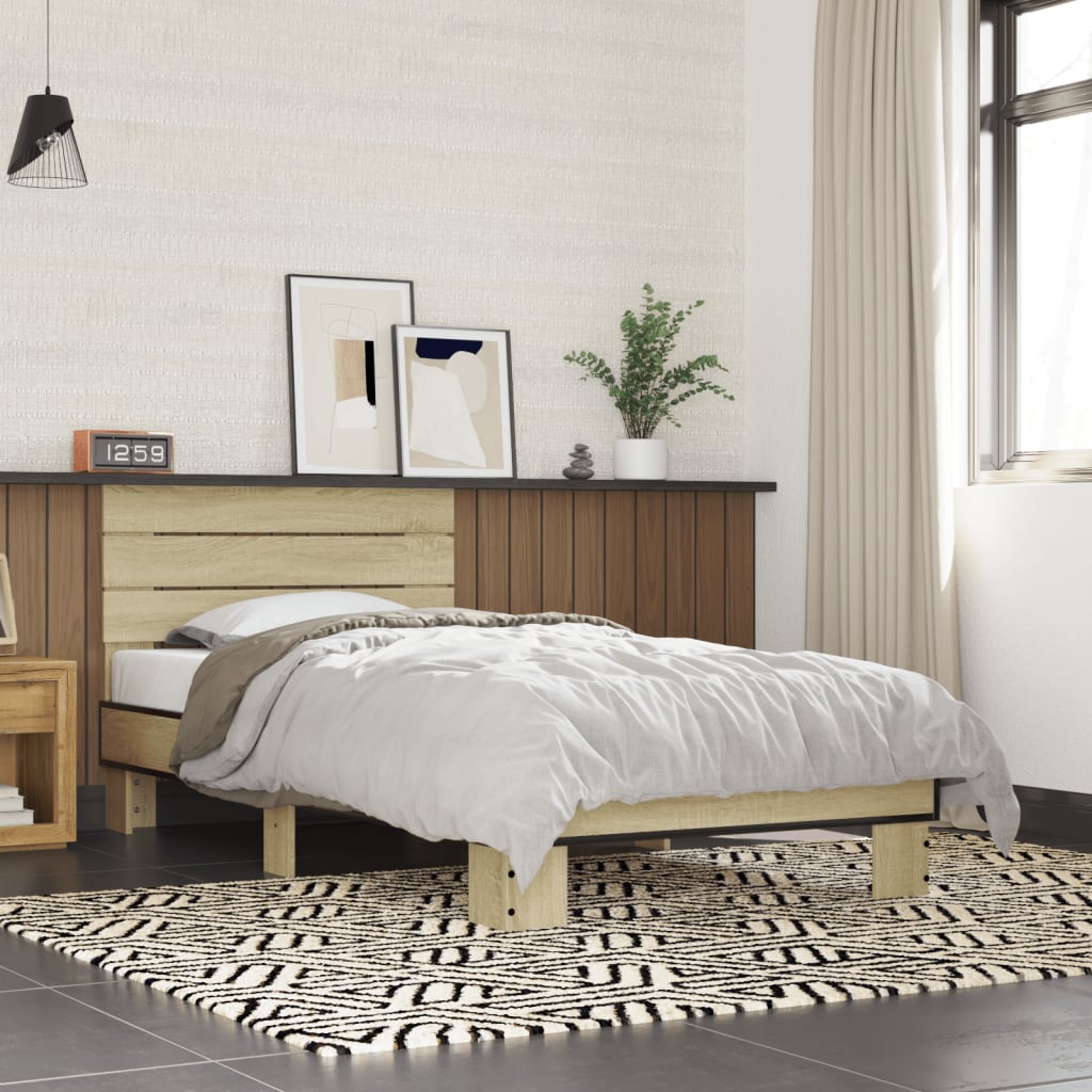 Cadre de lit sans matelas chêne sonoma 90x190 cm - XIOS