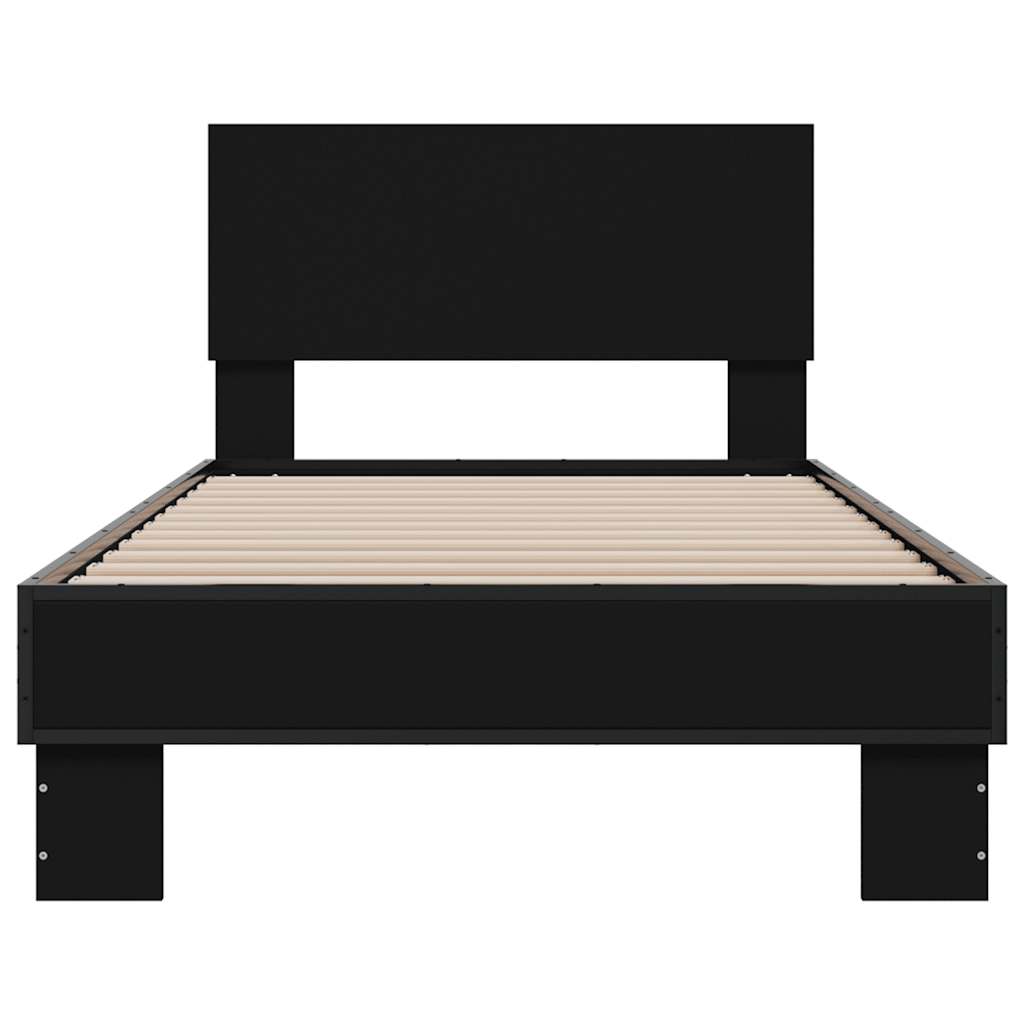 Cadre de lit sans matelas noir 75x190 cm - XIOS