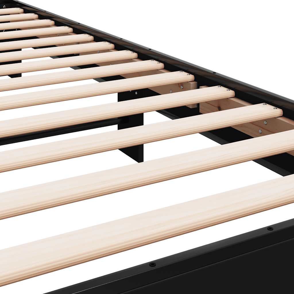 Cadre de lit sans matelas noir 75x190 cm - XIOS