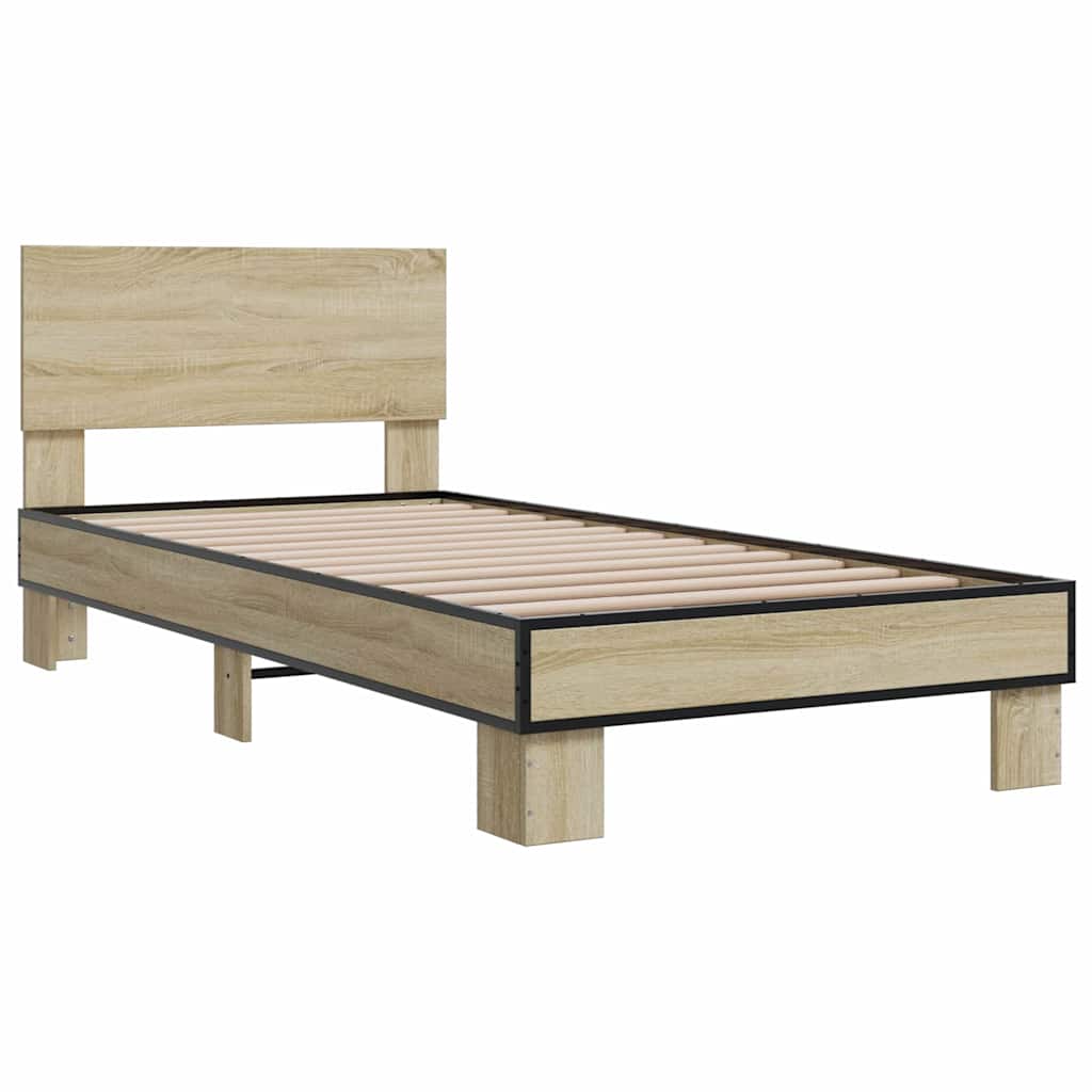Cadre de lit sans matelas chêne sonoma 75x190 cm - XIOS