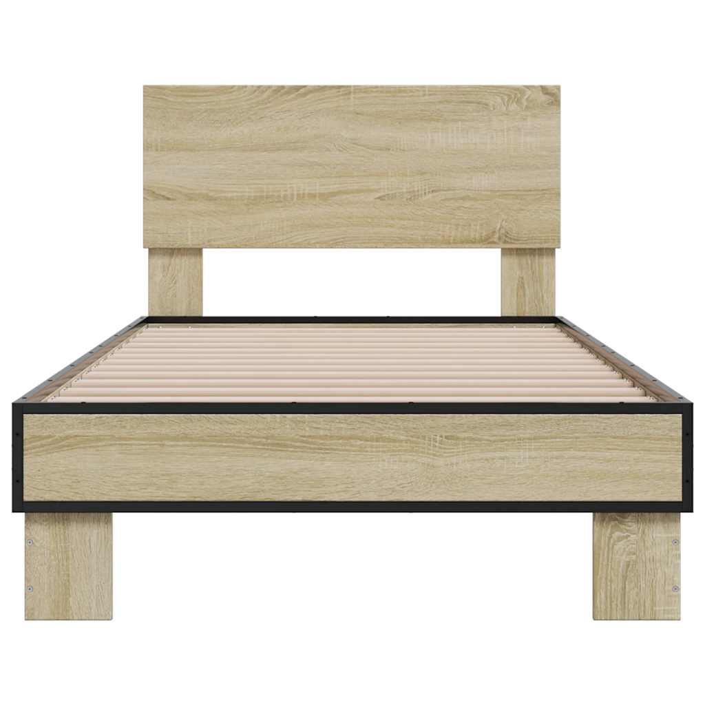 Cadre de lit sans matelas chêne sonoma 75x190 cm - XIOS