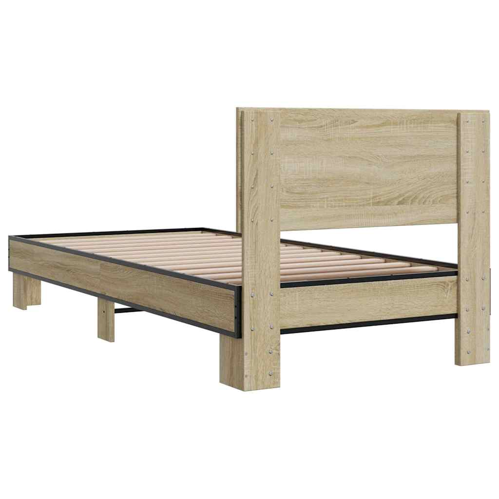 Cadre de lit sans matelas chêne sonoma 75x190 cm - XIOS