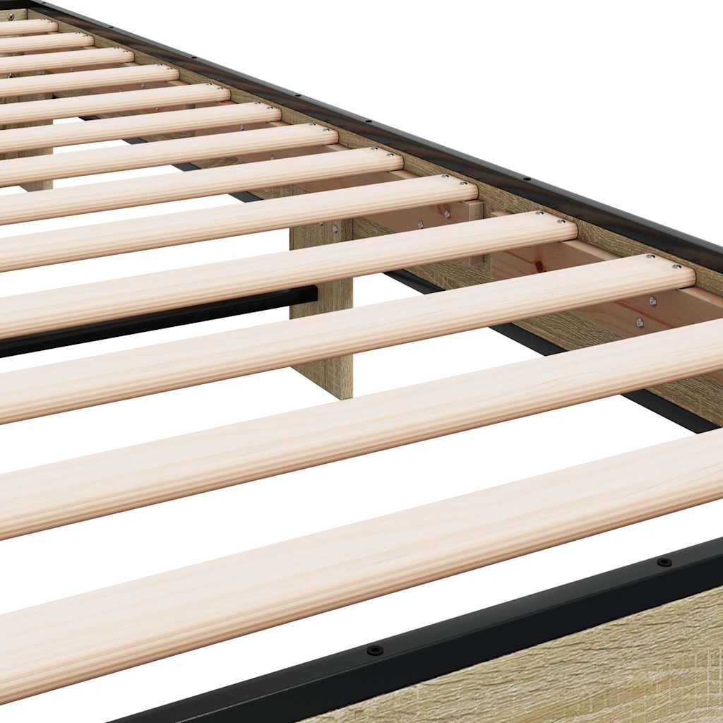 Cadre de lit sans matelas chêne sonoma 75x190 cm - XIOS