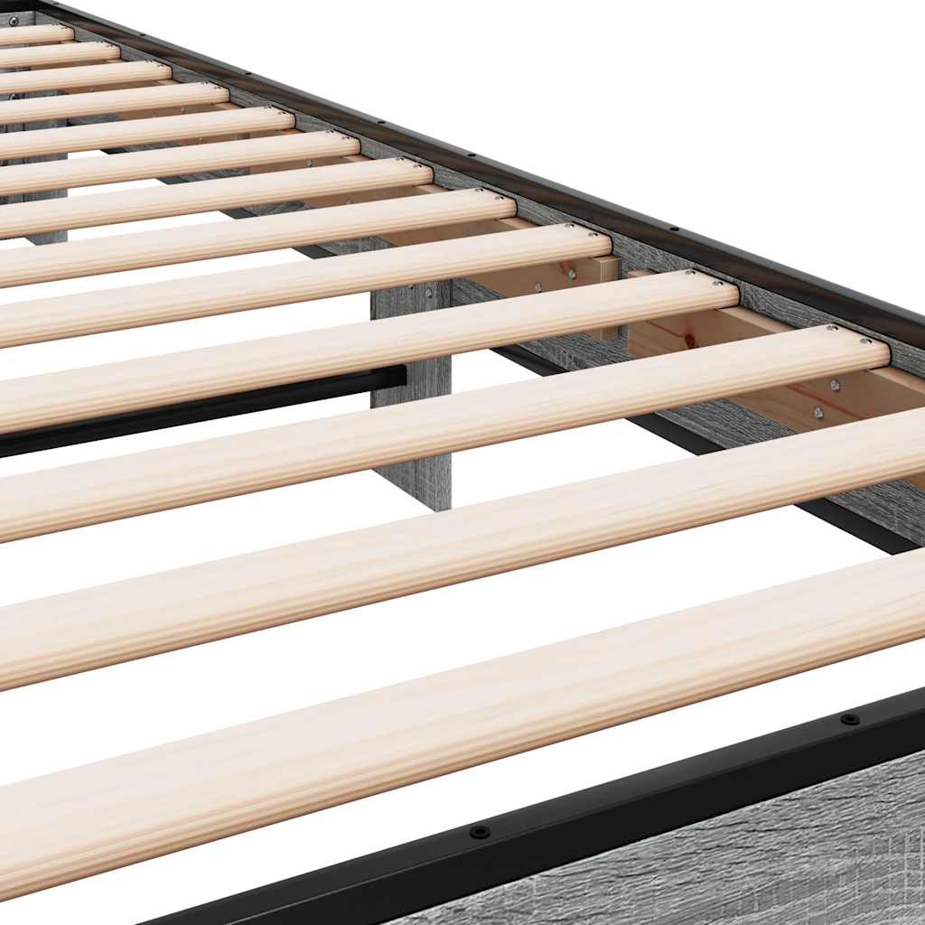 Cadre de lit sans matelas sonoma gris 75x190 cm - XIOS