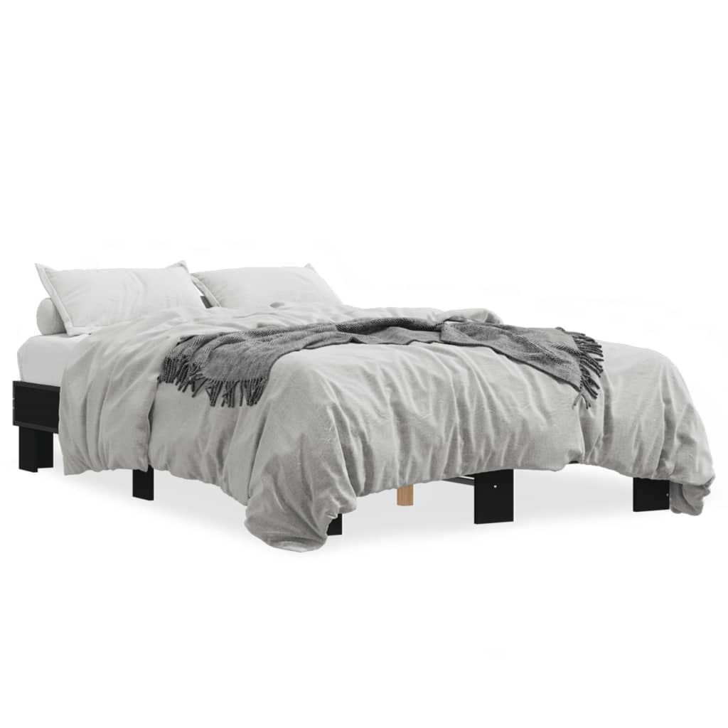 Cadre de lit sans matelas noir 140x200 cm - XIOS
