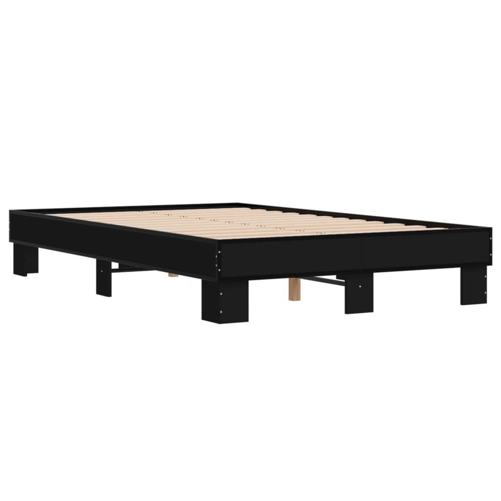Cadre de lit sans matelas noir 140x200 cm - XIOS