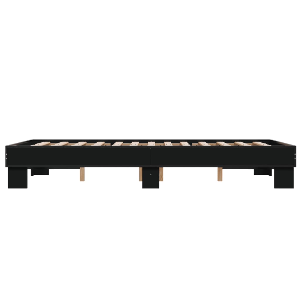 Cadre de lit sans matelas noir 140x200 cm - XIOS