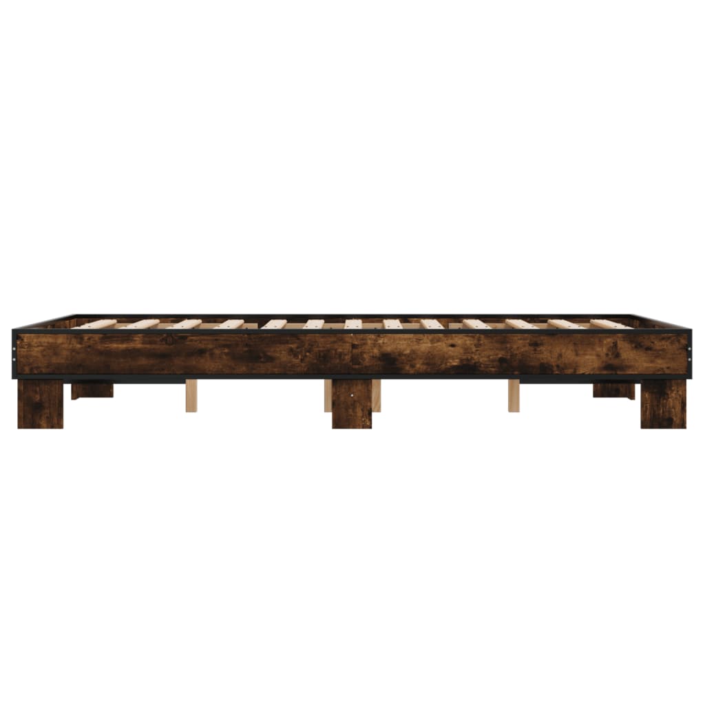 Cadre de lit sans matelas chêne fumé 140x200 cm - XIOS