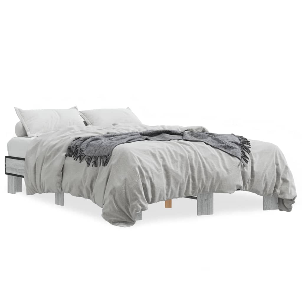Cadre de lit sans matelas sonoma gris 140x200 cm - XIOS