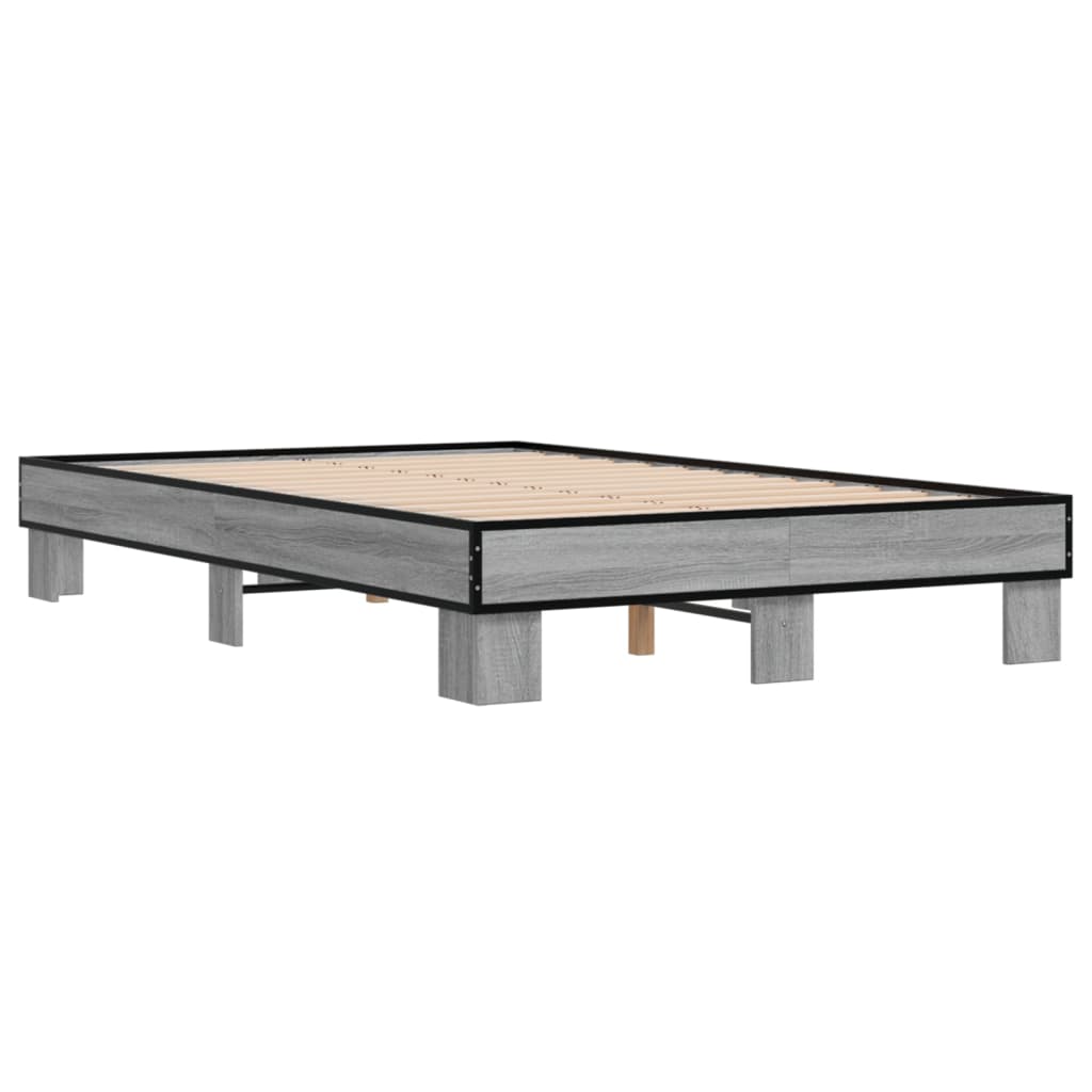 Cadre de lit sans matelas sonoma gris 140x200 cm - XIOS