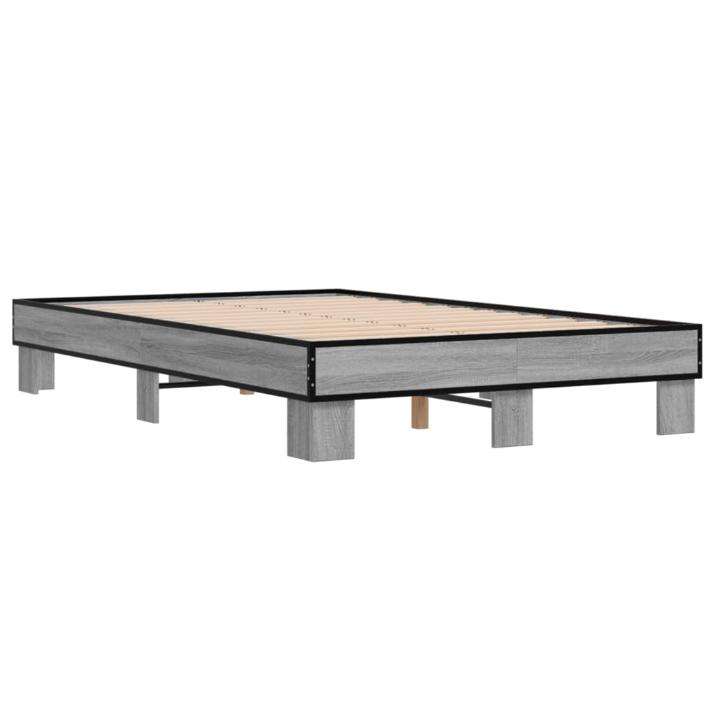 Cadre de lit sans matelas sonoma gris 140x200 cm - XIOS