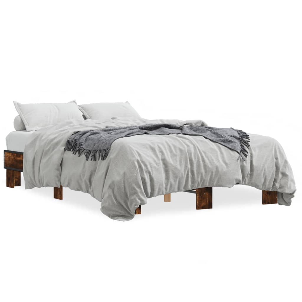 Cadre de lit sans matelas chêne fumé 120x200 cm - XIOS